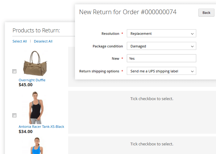 RMA for Magento 2. Elements Configurations RMA for Magento 2. Elements Configurations