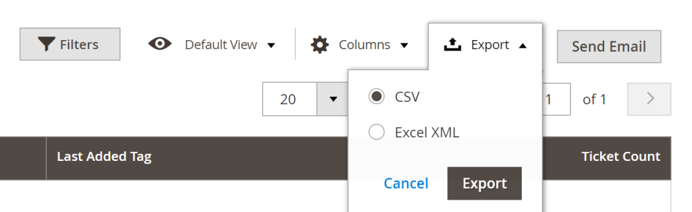 Tag Report Export | Help Desk Ultimate and Advance Reports for Magento 2