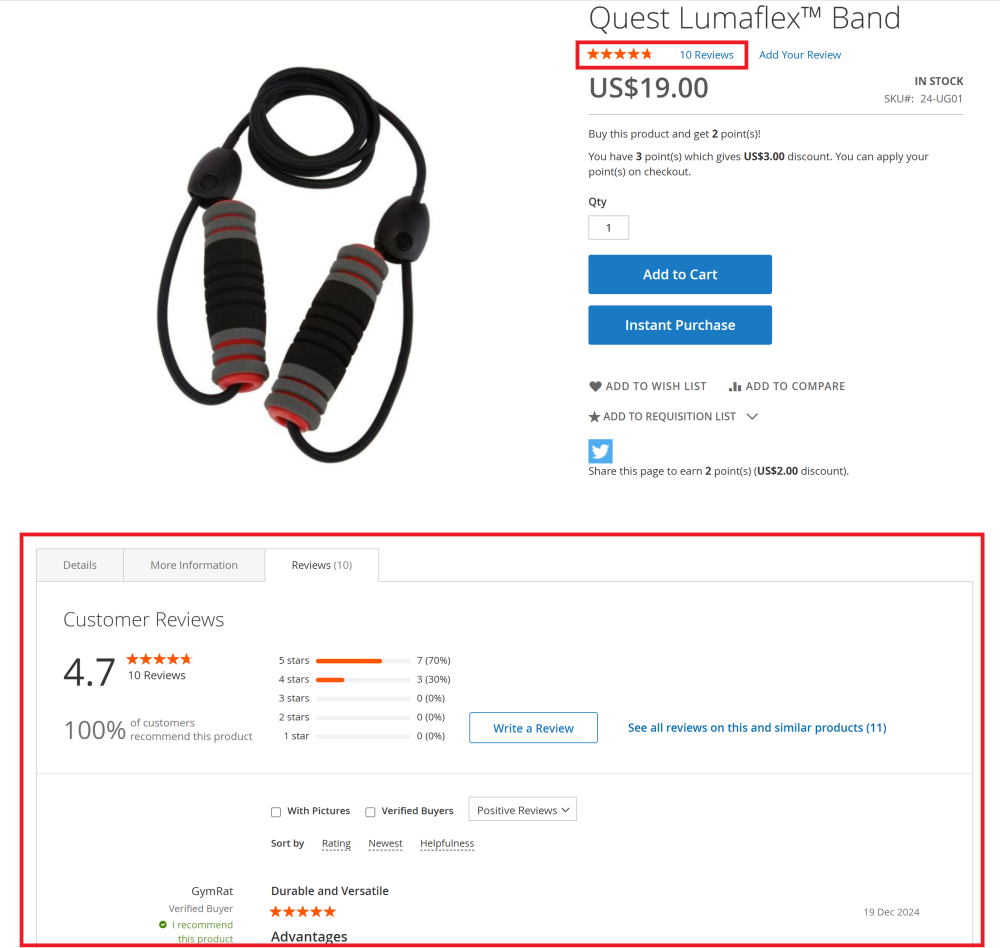 Reviews on Product Page | Shared Reviews | Advanced Reviews for Magento 2