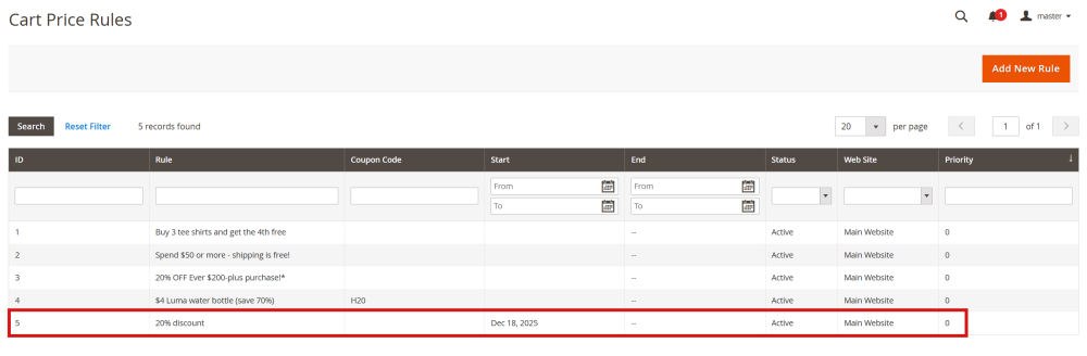 Cart Price Rule | Next Order Discount for Magento 2