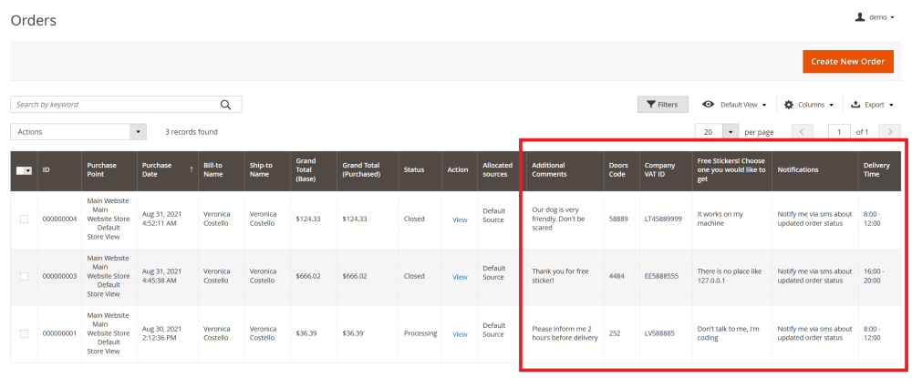 Order Attributes in Tables | Order Attributes