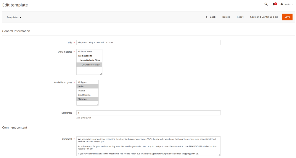 Edit the Order Comment | Order Comments for Magento 2
