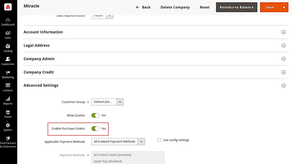 Enable Purchase Orders | One Step Checkout for B2B Adobe Commerce