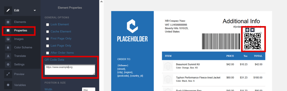 QR Code Data Info | Magento 2 PDF Invoice