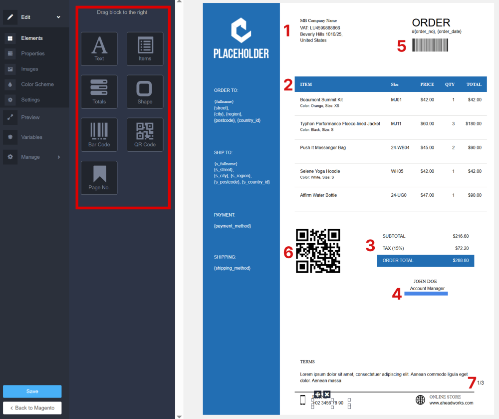 Add Elements | Magento 2 PDF Invoice