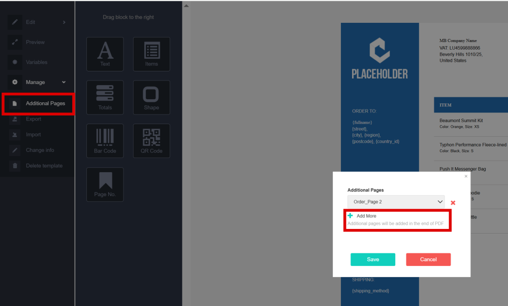 Additional Pages | Magento 2 PDF Invoice