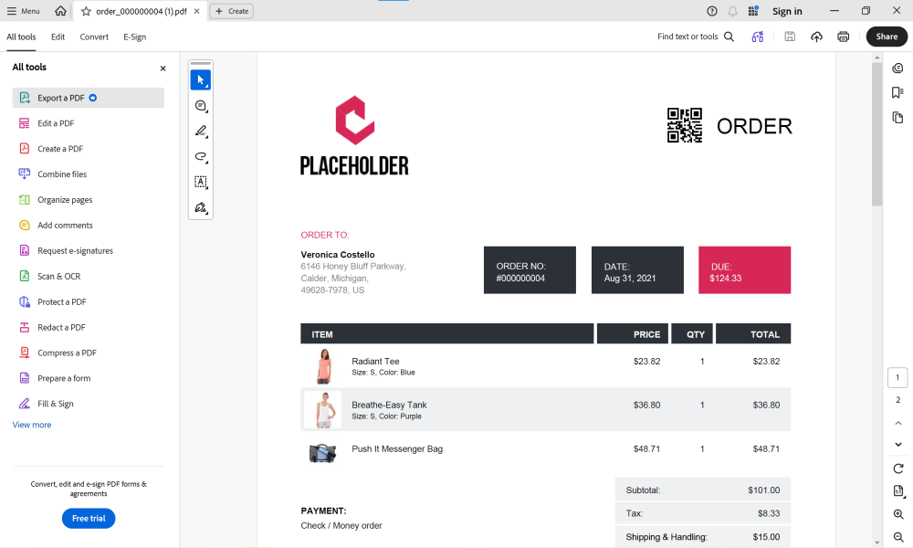 Order PDF | Magento 2 PDF Invoice