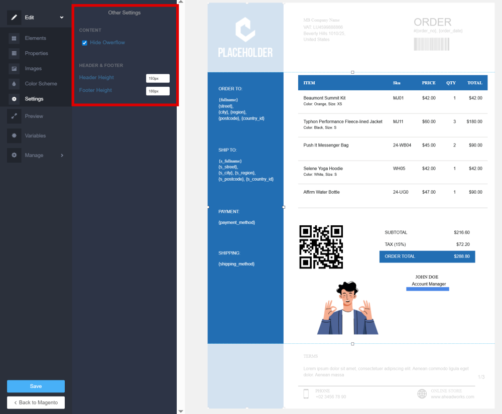 Other Settings | Magento 2 PDF Invoice