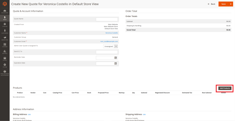 Add Products to Quote | Integration | Purchase Order and Dropshipping