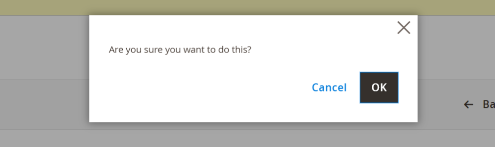 Confirmation Popup | Purchase Order and Dropshipping