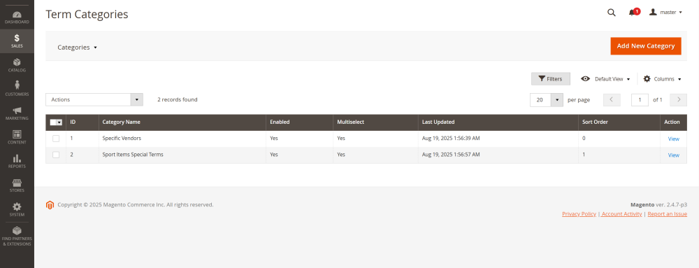 Terms Category | Purchase Order and Dropshipping
