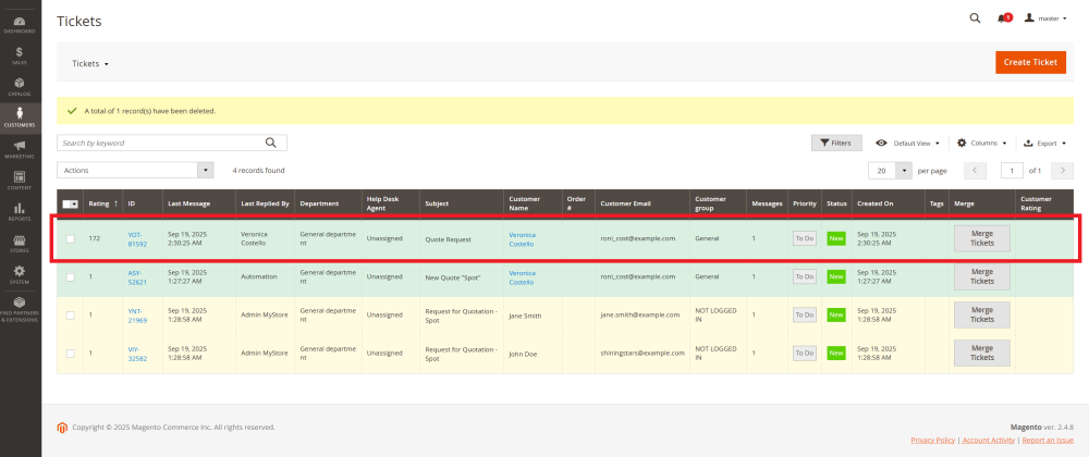 Support Tickets | Integration | Purchase Order and Dropshipping