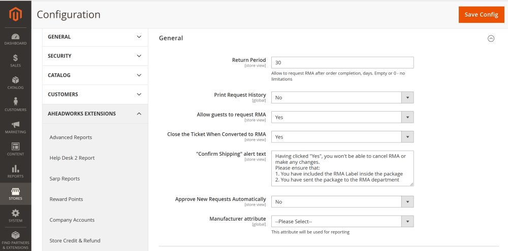 General | RMA for Magento 2