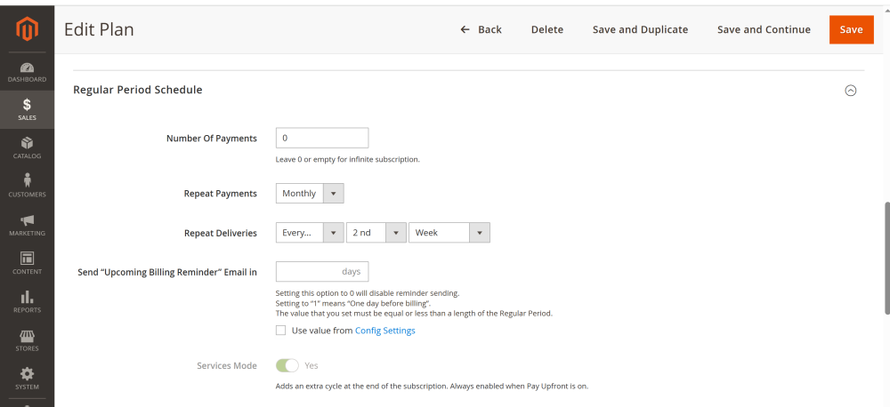 Regular Period schedule of subscriptions | Membership extension for Magento 2