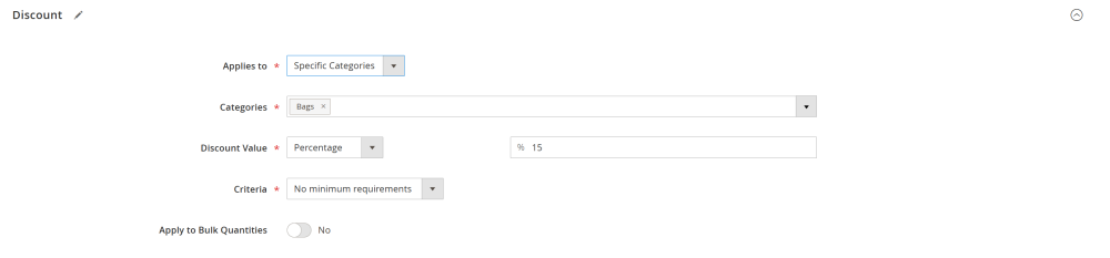 Amount Off Products or Categories Discount Settings | Special Promotions for Magento 2