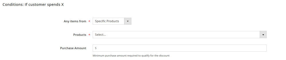 Conditions: If customer spends X | Special Promotions for Magento 2