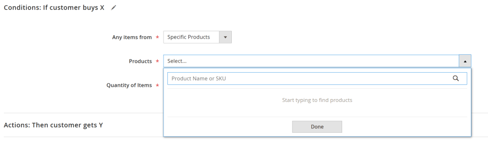 Specific products| Buy x Get Y | Special Promotions for Magento 2