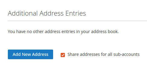 Share addresses for all sub-accounts within Company Accounts for Magento 2 extension