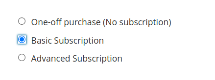 Radiobutton switcher for subscription Magento 2