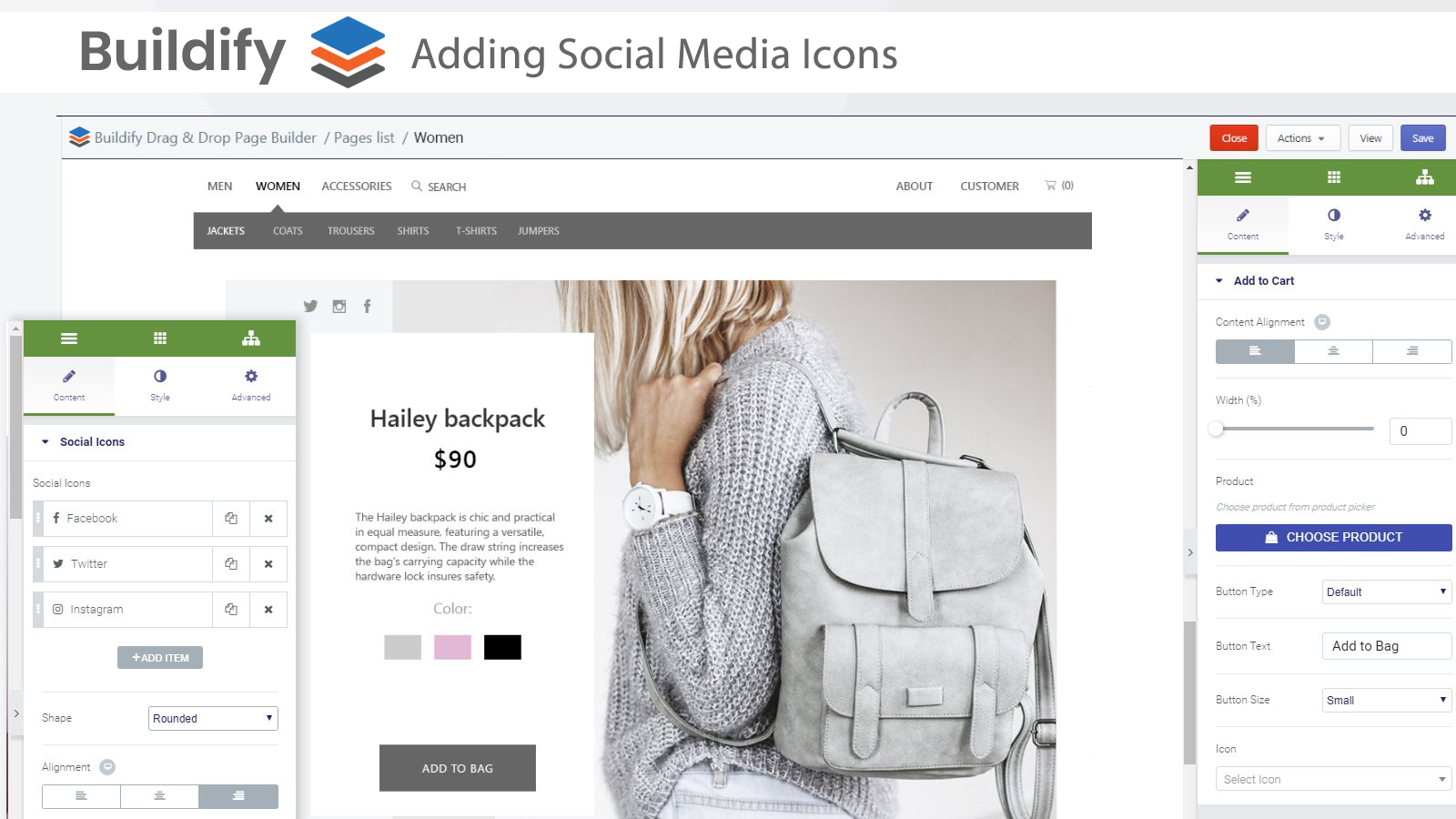 Social Media Icons Buildify