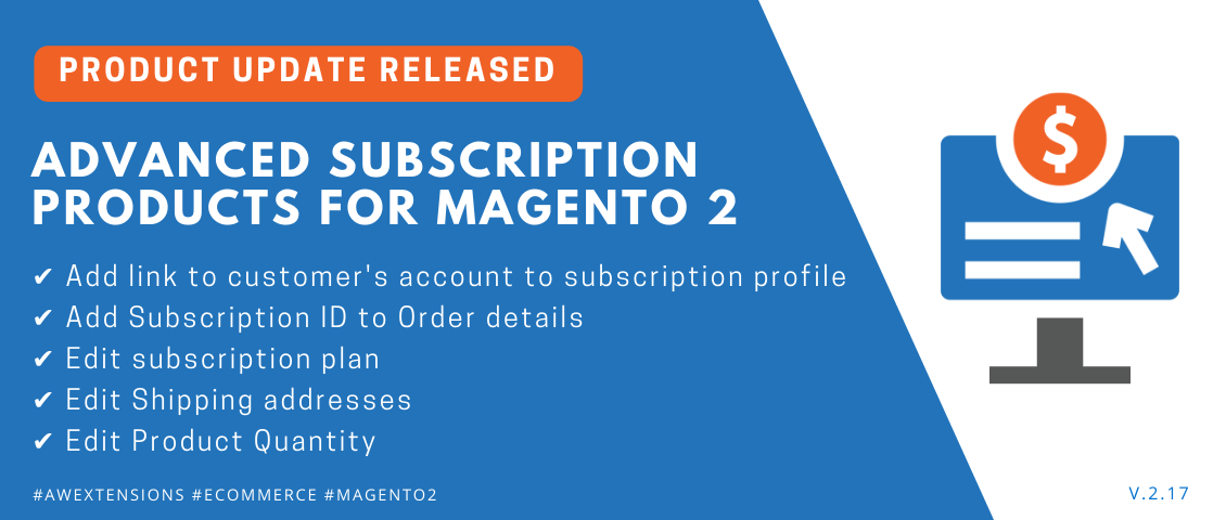 Advanced Subscription Products for Magento 2