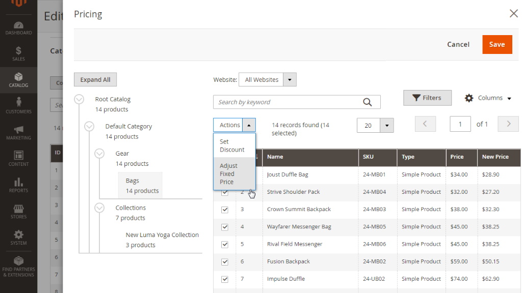 Pricing section