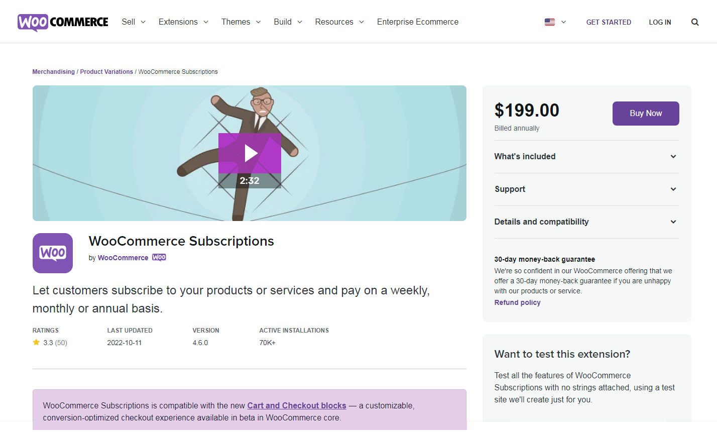 WooCommerce Subscription feature