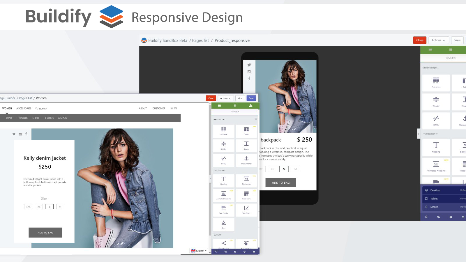 Mobile responsive design