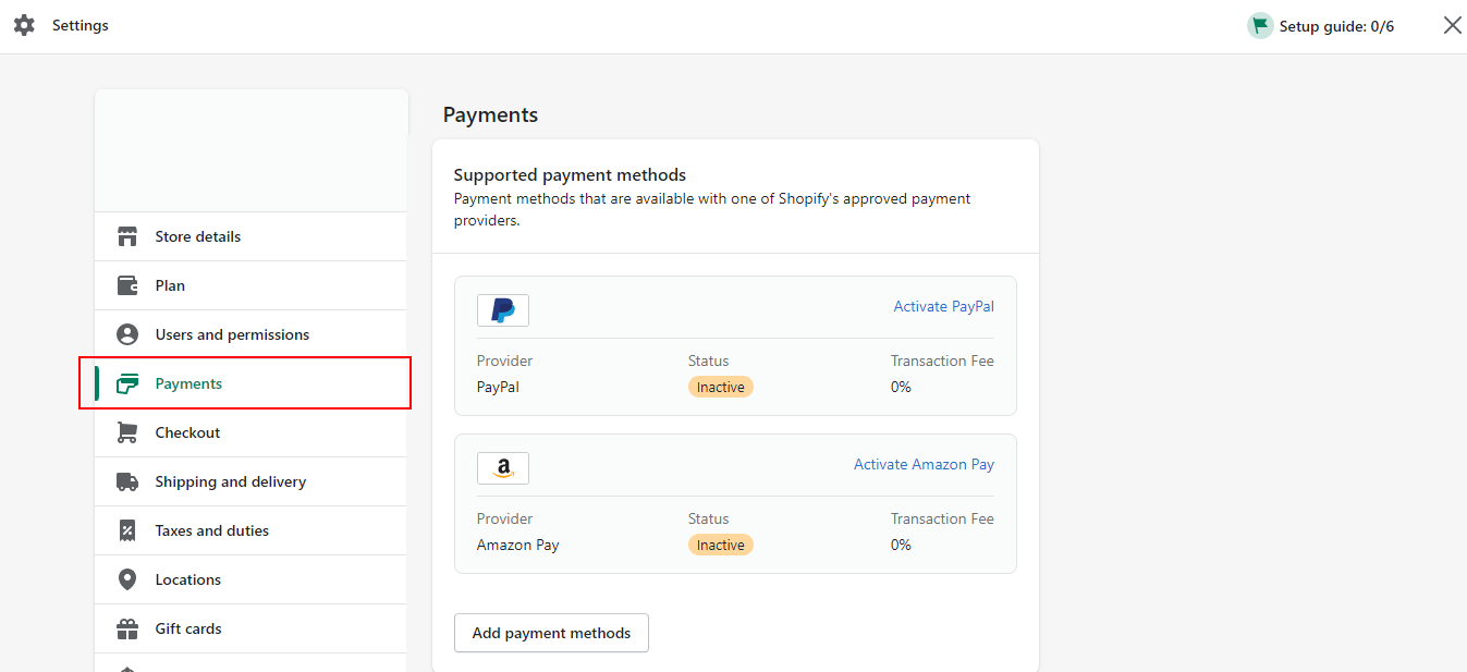 connect payment method