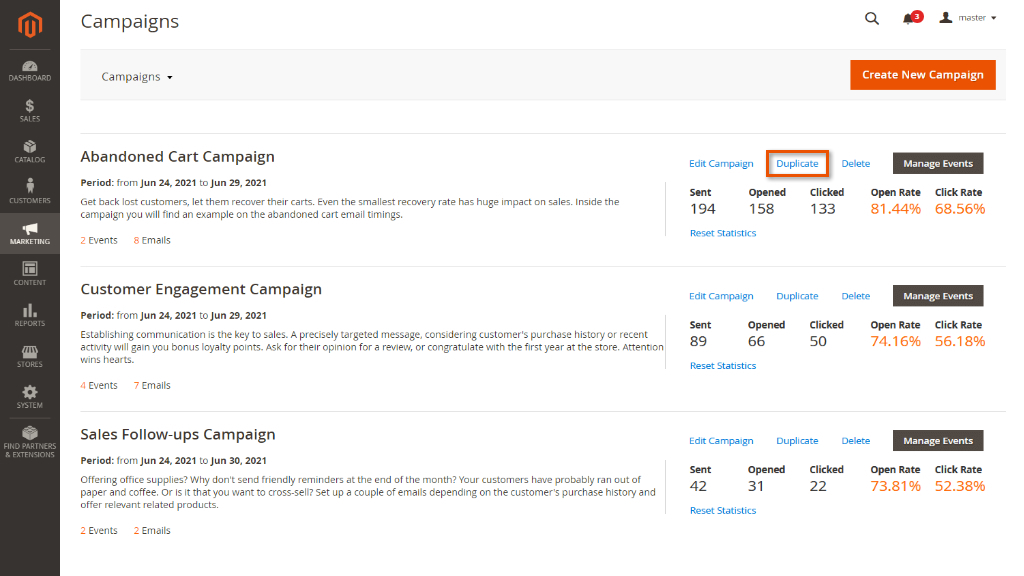 Campaigns | Follow Up Email for Magento 2