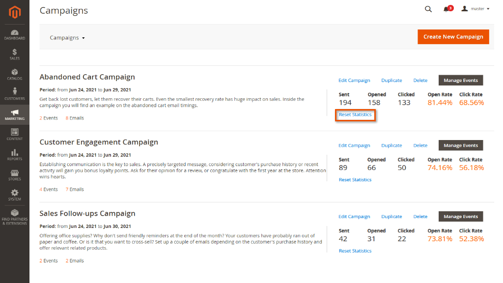 Campaigns | Follow Up Email for Magento 2