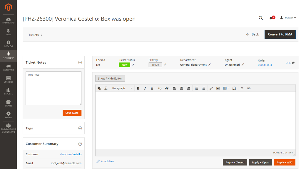 Customer Attributes and RMA | Help Desk Ultimate for Magento 2