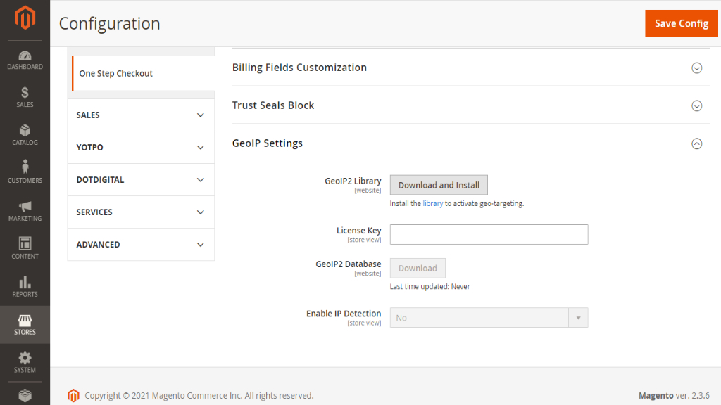 GeoIP Settings | Smart One Step Checkout for Magento 2
