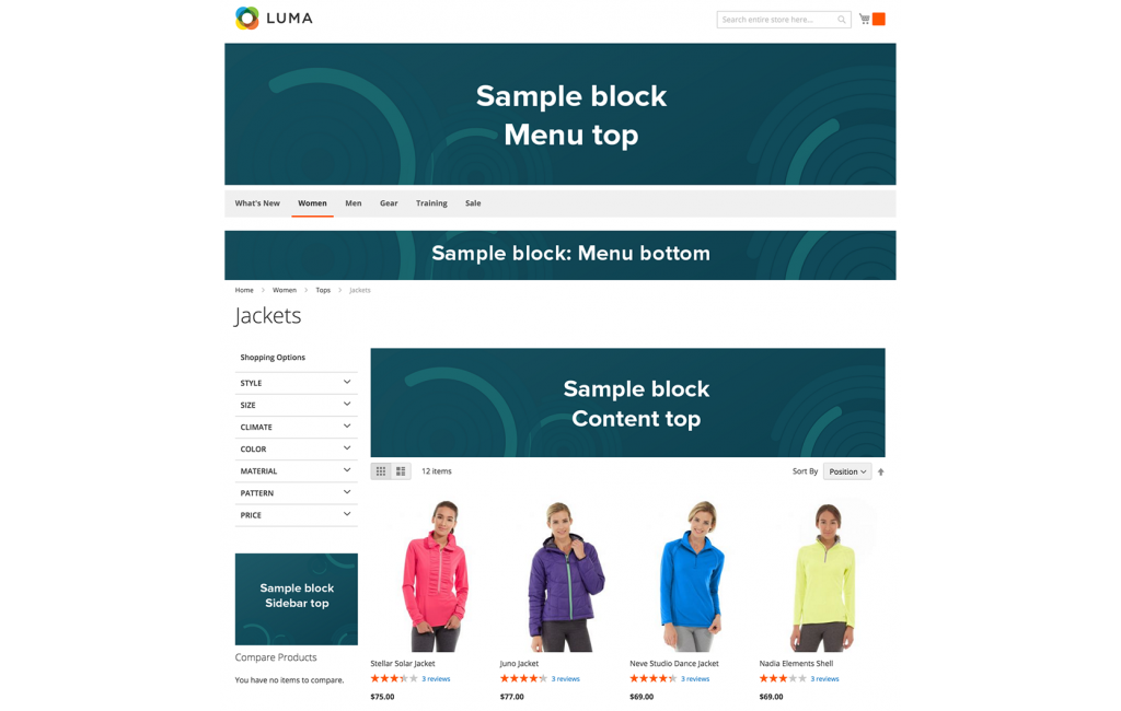 Custom Static Blocks for Magento 2