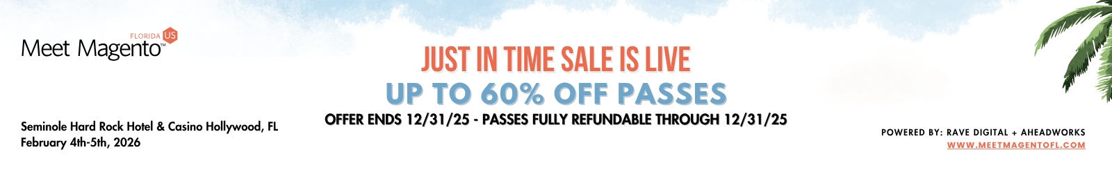 Early bird sale is live - up to 70% off passes.