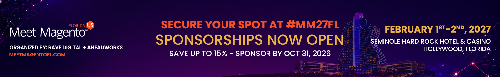 Interested in Becoming a Sponsor for MM27FL? Call for Sponsors Now!