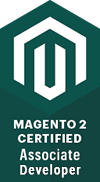 Magento 2 certified associated developer.