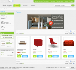 Category page of Home Supplies