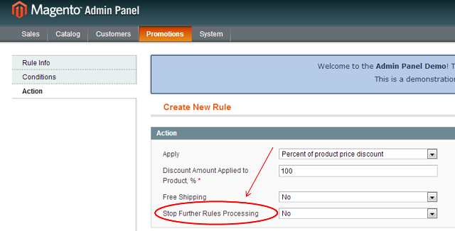 Stop Further Rules Processing option