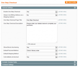 Set default payment and shipping methods