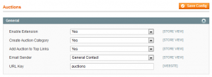 Auction Pro General Settings