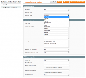 Customer Attributes types