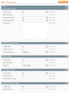 Five available sections