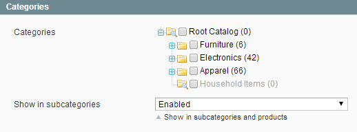 Show in Subcategories' Option