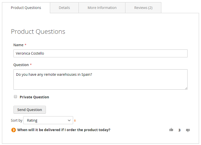 Customers' Product Questions