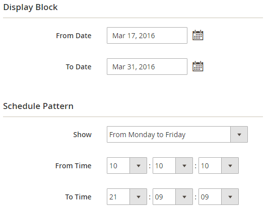 Schedule Section