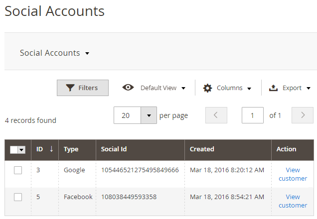 Social Accounts Grid