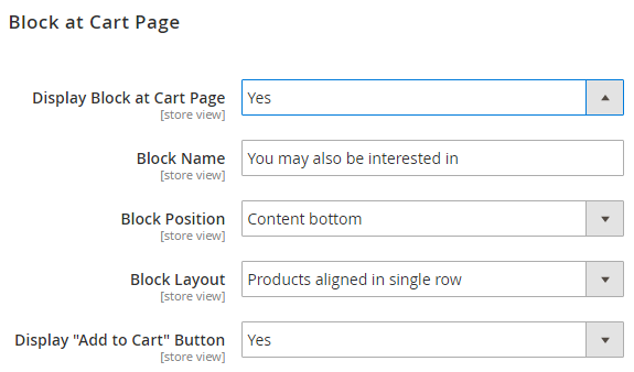 Shopping Cart Page Block