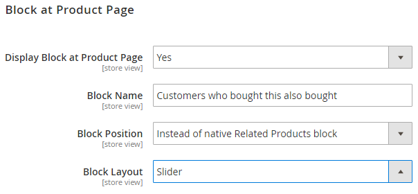 Slider Block Layout Option