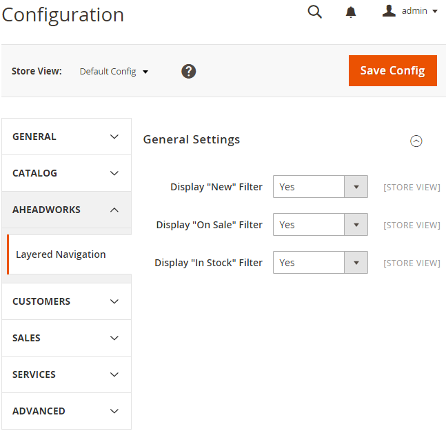 M2 Layered Navigation Configuration